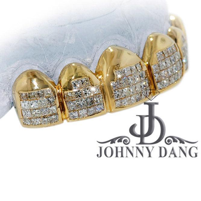 GOLDTEETH S-5060A 6 TEETH INVISIBLE HAND SET DIAMOND GRILL - Johnny Dang & Co