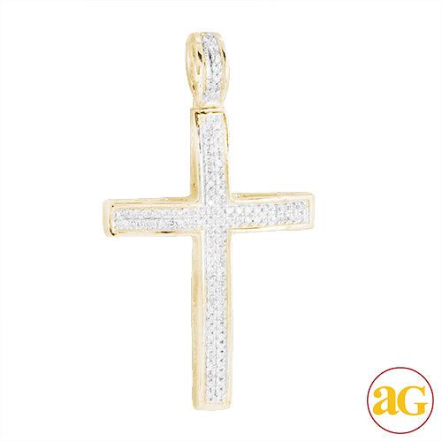 10KY 0.20CTW DIAMOND CROSS PENDANT - Johnny Dang & Co