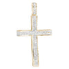 10KY 0.20CTW DIAMOND CONCAVE CROSS PENDANT - Johnny Dang & Co