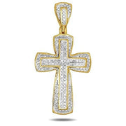 10KY 0.30CTW DIAMOND CROSS PENDANT - Johnny Dang & Co