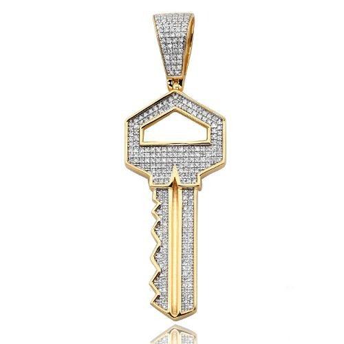 10KY 0.50CTW DIAMOND KEY PENDANT - Johnny Dang & Co