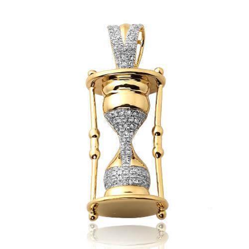 10KY 0.25CTW DIAMOND HOURGLASS PENDANT - Johnny Dang & Co