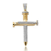 10KY 0.45CTW DIAMOND NAILS CROSS PENDANT - Johnny Dang & Co