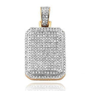 10KY 0.50CTW DIAMOND 3-D DOGTAG PENDANT - Johnny Dang & Co