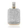 10KY 0.50CTW DIAMOND 3-D DOGTAG PENDANT - Johnny Dang & Co
