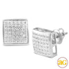 10KW 0.20CTW DIAMOND SQUARE DOME EARRINGS - Johnny Dang & Co