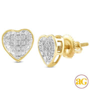 10KY 0.10CTW DIAMOND INVERTED HEART EARRINGS - Johnny Dang & Co