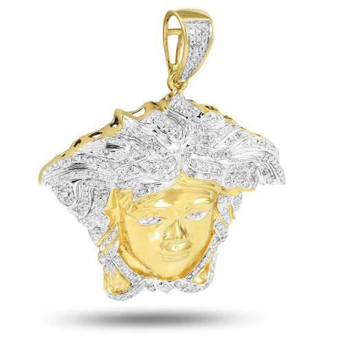 10KY 1.05CTW DIAMOND MEDUSA PENDANT - Johnny Dang & Co