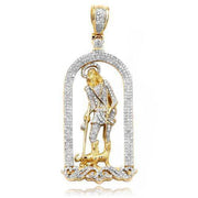 14KY 0.90CTW DIAMOND ST. LAZARUS PENDANT - Johnny Dang & Co