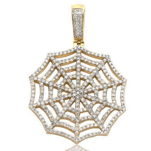 10KY 1.65CTW DIAMOND SPIDER WEB PENDANT - Johnny Dang & Co