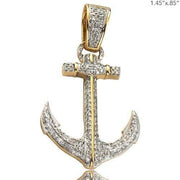 10K 0.45CT DIAMOND ANCHOR PENDANT - Johnny Dang & Co