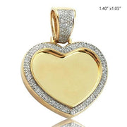 10KY 0.50CTW DIAMOND MICROPAVE HEART SHAPED MEMORY - Johnny Dang & Co