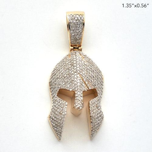 10KY 0.80CTW DIAMOND SPARTAN WARRIOR HELMET - Johnny Dang & Co