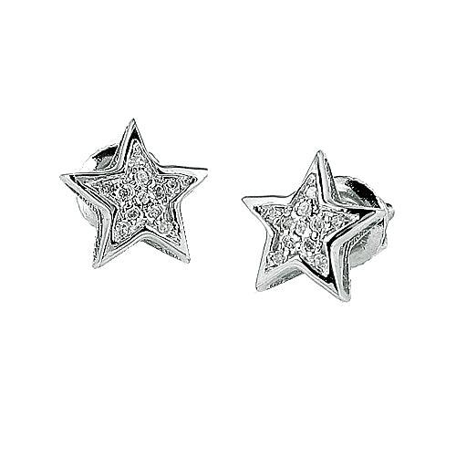 10KW 0.05CTW DIAMOND STAR EARRING - Johnny Dang & Co