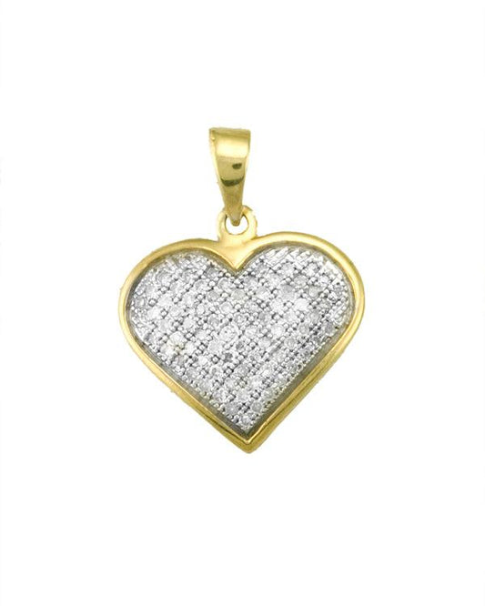 YS 0.25CTW HEART MICRO-PAVE PENDANT - Johnny Dang & Co