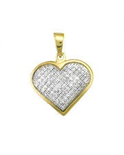 YS 0.25CTW HEART MICRO-PAVE PENDANT - Johnny Dang & Co