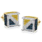 YS 0.65CTW BLUE DIAMOND DICE EARRINGS - Johnny Dang & Co