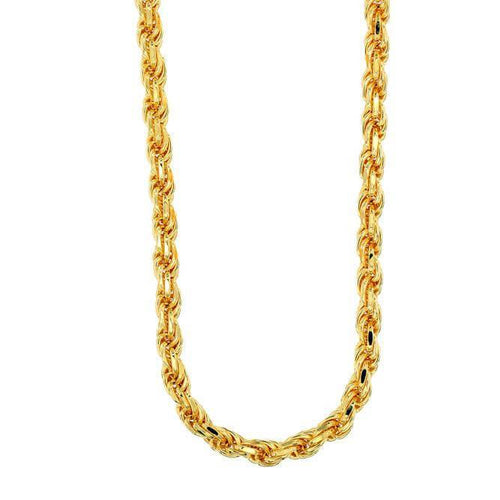 SILVER 4MM SOLID ROPE CHAIN
