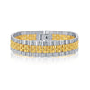 Classic Watch Links Stainless Steel Two-Tone Gold Plated Bracelet - Johnny Dang & Co