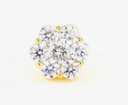 JDTK-floralearring2- 14k Gold Custom Floral/Cluster Earrings with 3/4th CTTW Diamonds - Johnny Dang & Co