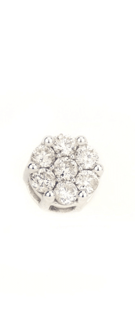 0.75CT White Gold Cluster Earring - Johnny Dang & Co