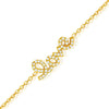 Sterling Silver GP LOVE Inscription Bracelet Yellow or Rose Plate - Johnny Dang & Co