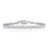 Sterling Silver Round Zig-Zag 4MM Cubic Zirconia Tennis Bracelet - Johnny Dang & Co