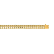 14K Gold 7.2mm Triple Row Rope Chain Bracelet - Johnny Dang & Co