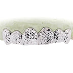 JDWR-6093- 6 TOP OR 6 BOTTOM TEETH HIGH POLISH DIAMOND CUT GRILL