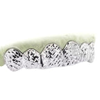 JDWR-6093- 6 TOP OR 6 BOTTOM TEETH HIGH POLISH DIAMOND CUT GRILL