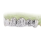 JDWR-6093- 6 TOP OR 6 BOTTOM TEETH HIGH POLISH DIAMOND CUT GRILL