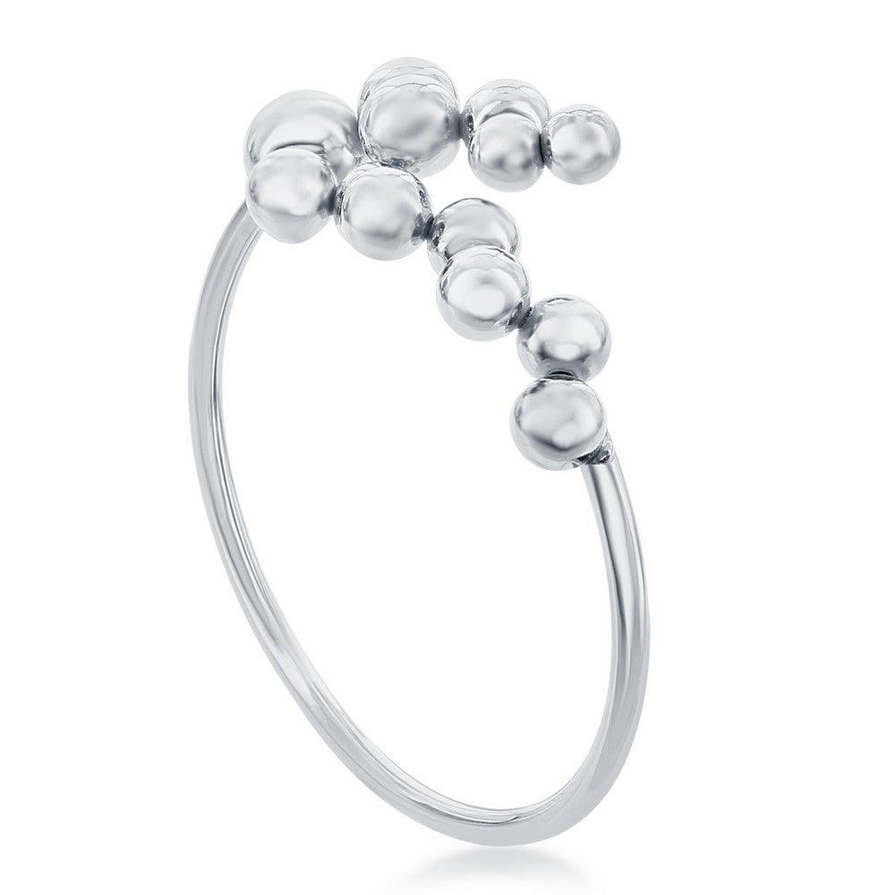 Sterling Silver Multi Bead Bangle - Gold Plated - Johnny Dang & Co