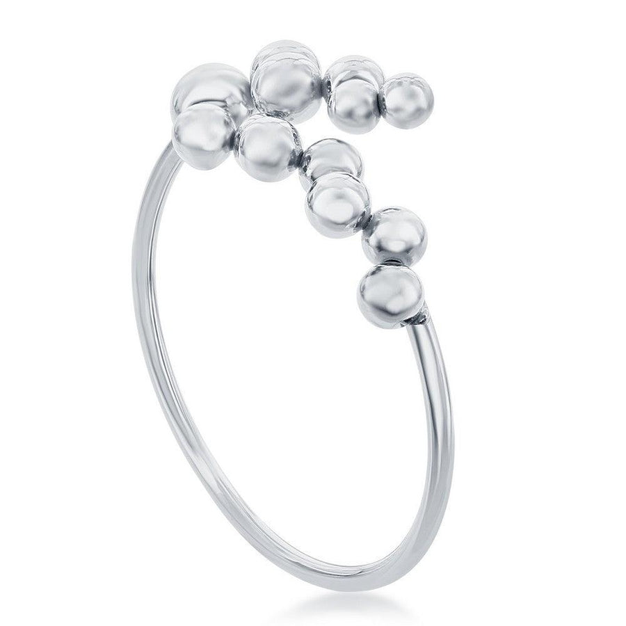 Sterling Silver Multi Bead Bangle - Gold Plated - Johnny Dang & Co
