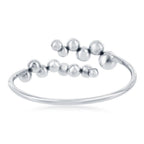 Sterling Silver Multi Bead Bangle - Gold Plated - Johnny Dang & Co