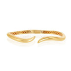 Sterling Silver Waved Bangle - Gold Plated - Johnny Dang & Co