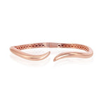 Sterling Silver Waved Bangle - Rose Gold Plated - Johnny Dang & Co