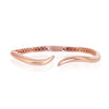 Sterling Silver Waved Bangle - Rose Gold Plated - Johnny Dang & Co
