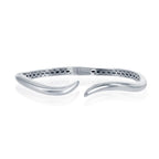 Sterling Silver Waved Bangle - Johnny Dang & Co