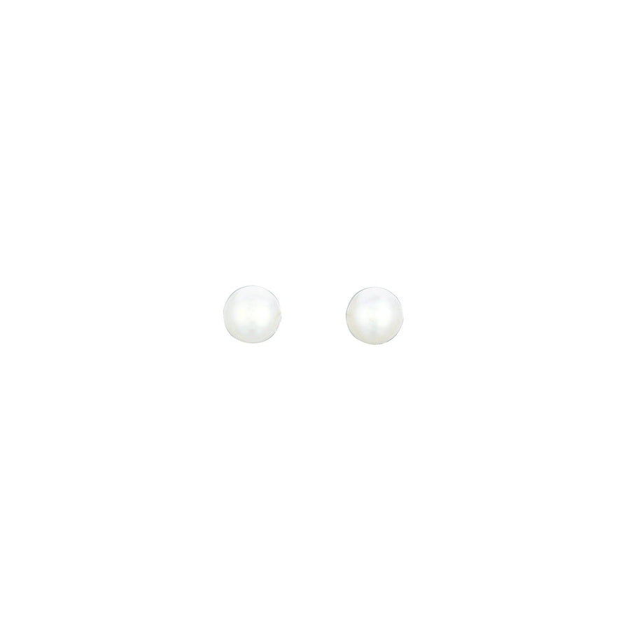 14K Gold 8MM Pearl Stud Earring - Johnny Dang & Co