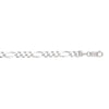 14kt 20 inches White Gold 6.0mm Diamond Cut Alternate 3+1 Classic Figaro Chain with Lobster Clasp - Johnny Dang & Co