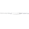 Kids 14kt 6 inches White Gold 6 inches Shiny Classic Figaro ID Bracelet with Lobster Clasp - Johnny Dang & Co