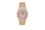 Iced Out Audemars Piguet Royal Oak 36 mm Rose Gold Dial - Johnny Dang & Co