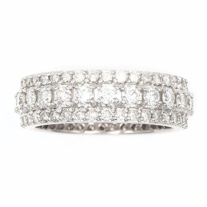 JDTK-RING1114-Triple Row Diamond Ring - Johnny Dang & Co