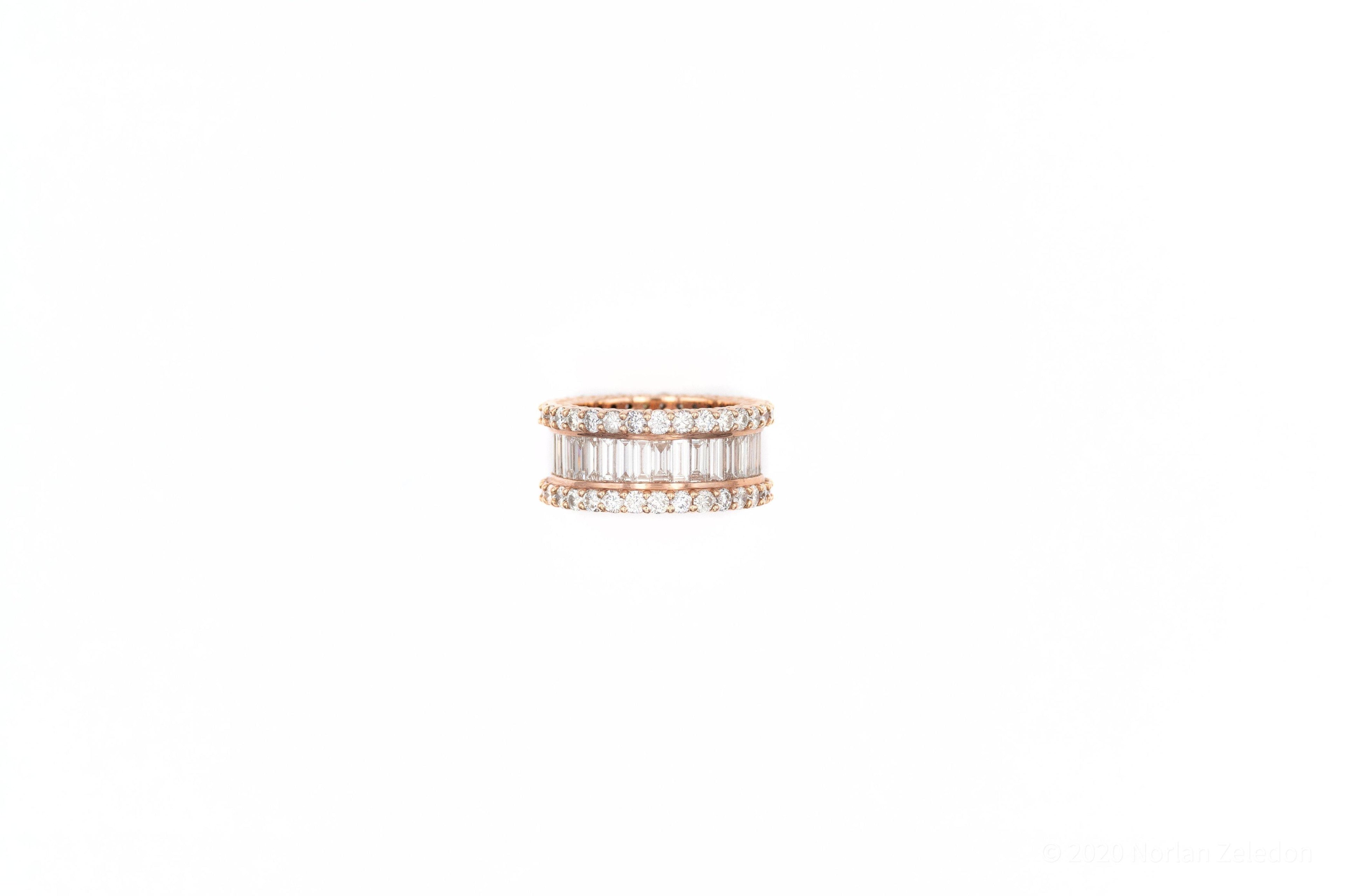 Rose Gold Royal Baguette Ring - Johnny Dang & Co