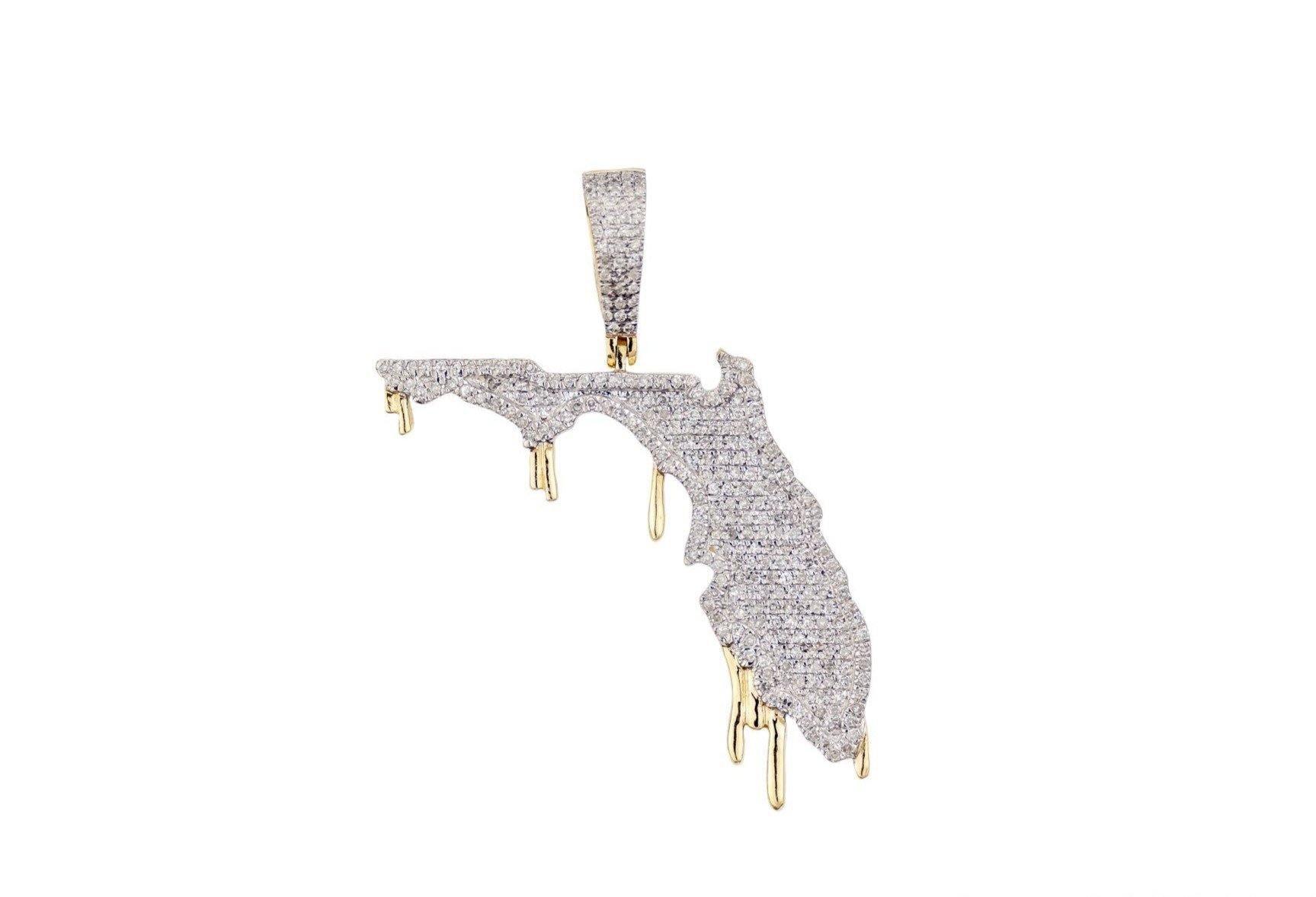Florida Dripping Diamond Pendant - Johnny Dang & Co