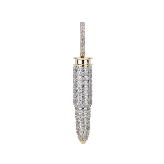 10k Yellow Gold Bullet Case Pendant 1.54ct - Johnny Dang & Co