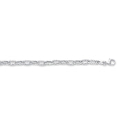 14K Gold Textured Cable Anklet - Johnny Dang & Co