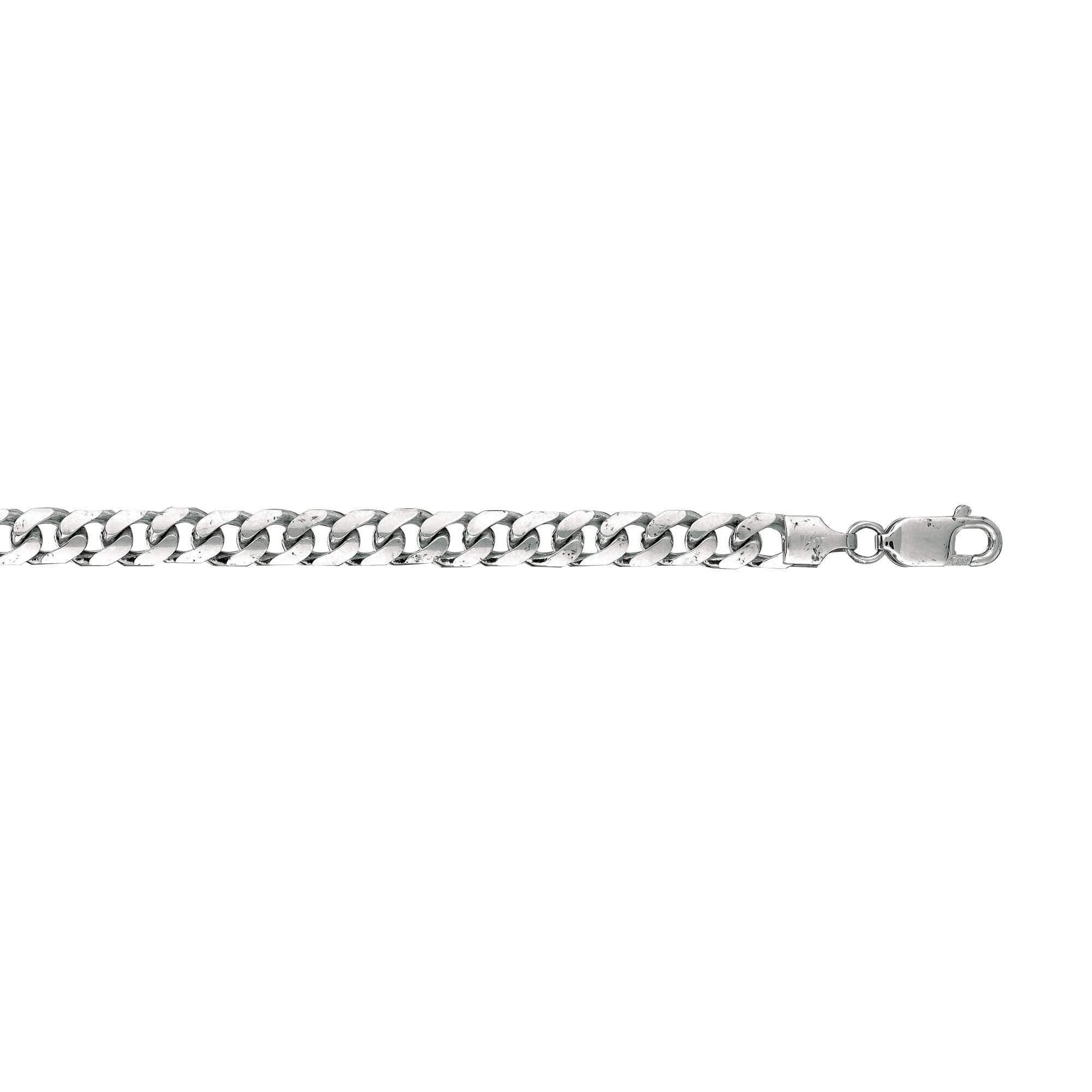 14kt 8.50 inches White Gold 5.8mm Diamond Cut Miami Cuban Link Chain with Lobster Clasp - Johnny Dang & Co