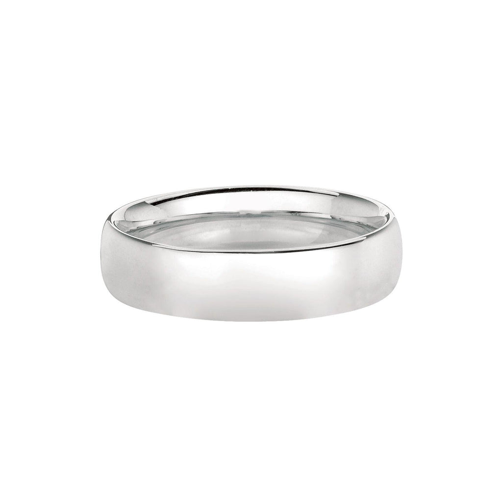 14K White Gold 6mm Wedding Band. Size 6,7,8,9,10,11,12 - Johnny Dang & Co