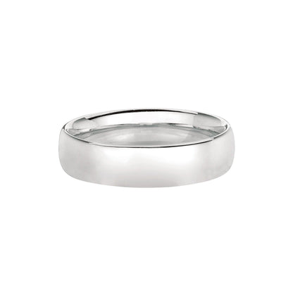 14K White Gold 6mm Wedding Band. Size 6,7,8,9,10,11,12 - Johnny Dang & Co